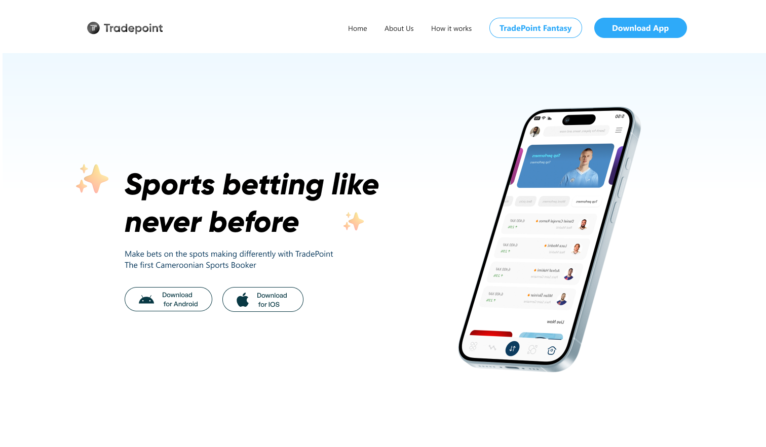 Image of landing page