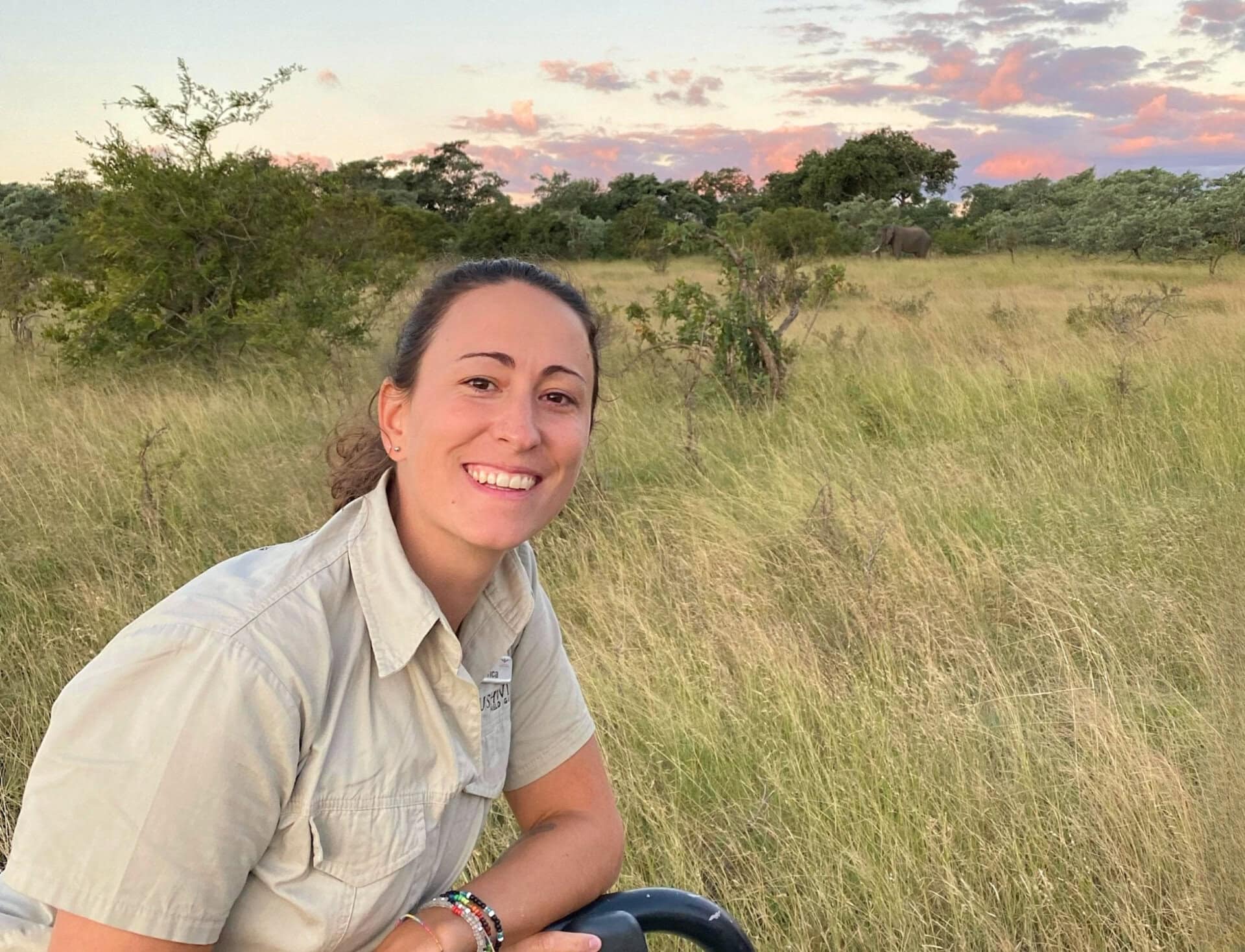 Africa driving the safari vehicle through the Kruger National Park