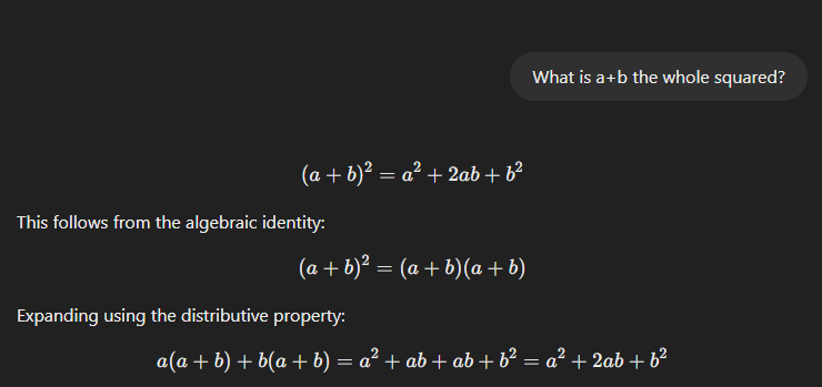 ChatGPT output for a simple maths question