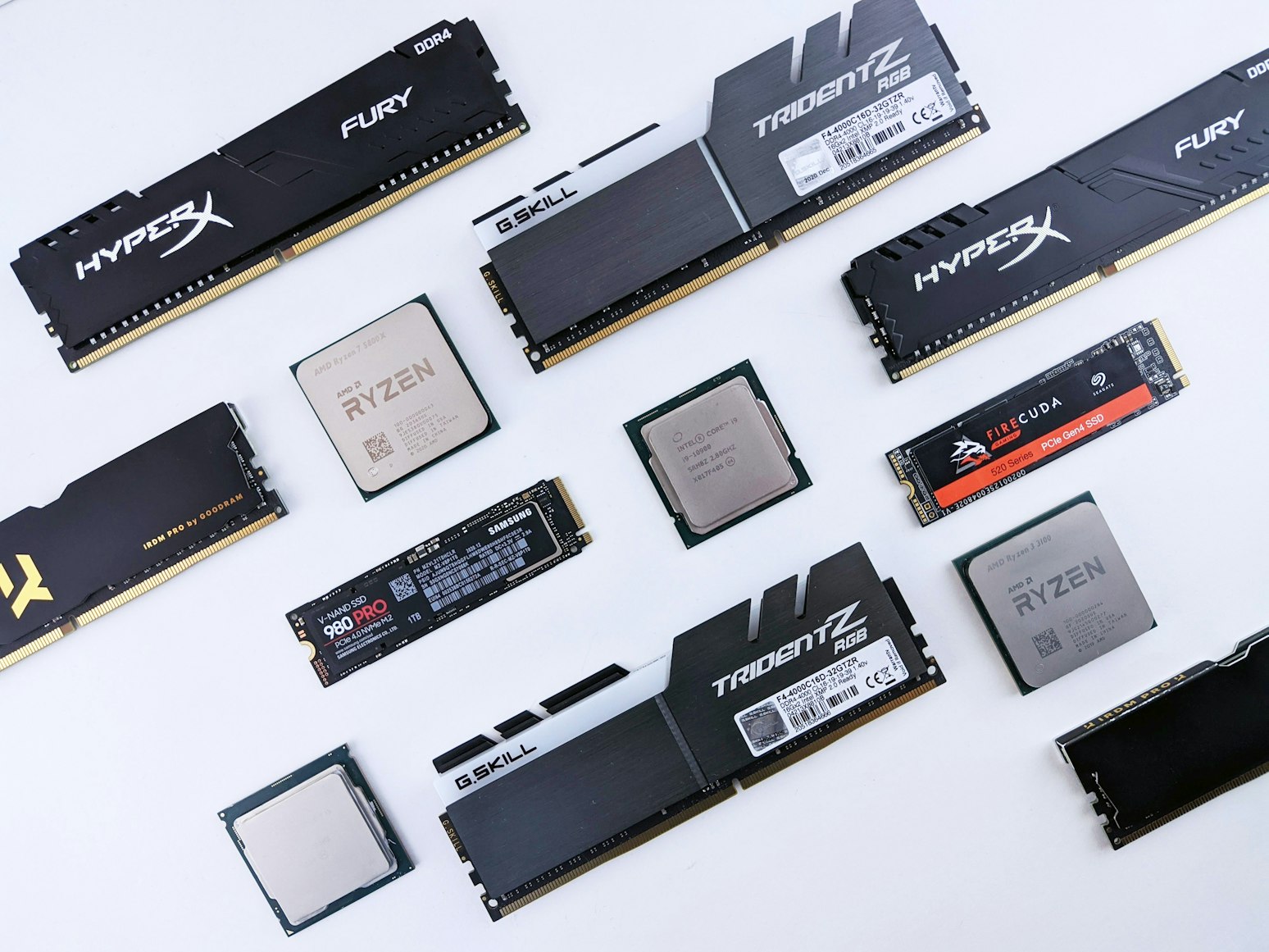 PC components used for a gaming PC