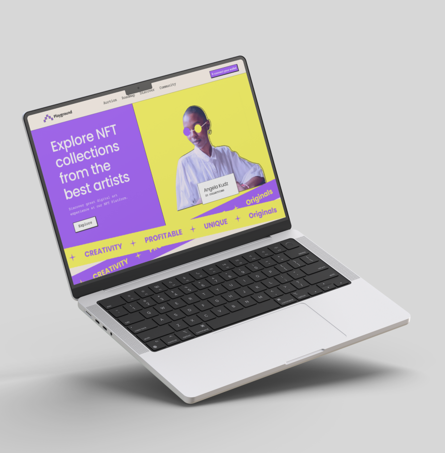 An NFT wallet connect flow (Neubrutalism)