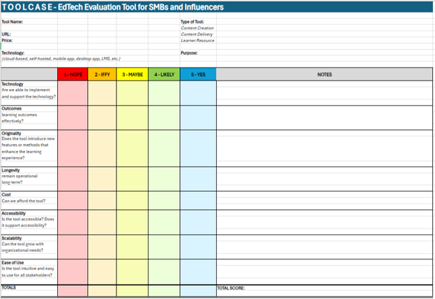 TOOLCASE EdTech Rubric