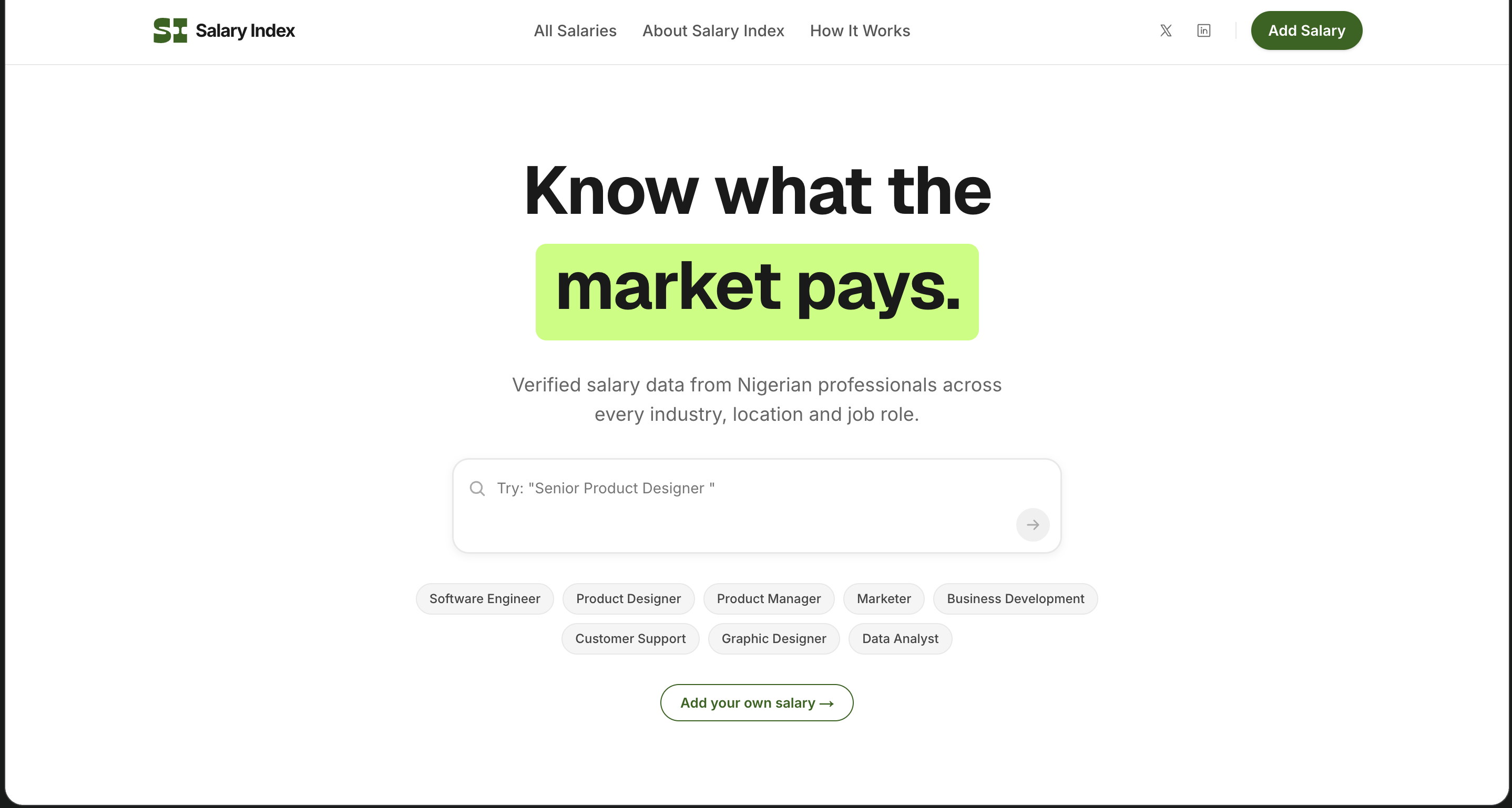 Salary Index Home