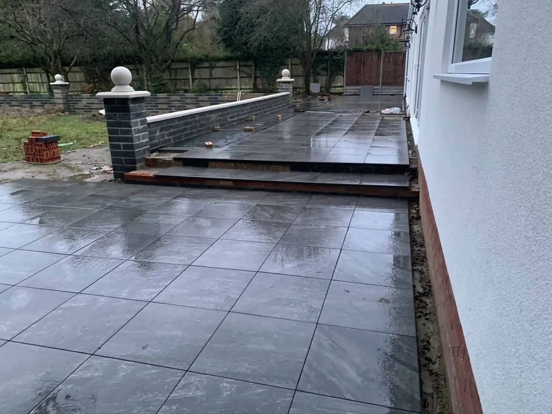 Large patio and steps example