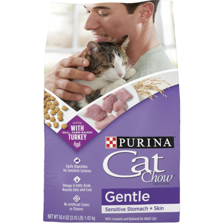 Purina Cat Chow Gentle Dry Cat Food, Sensitive Stomach + Skin