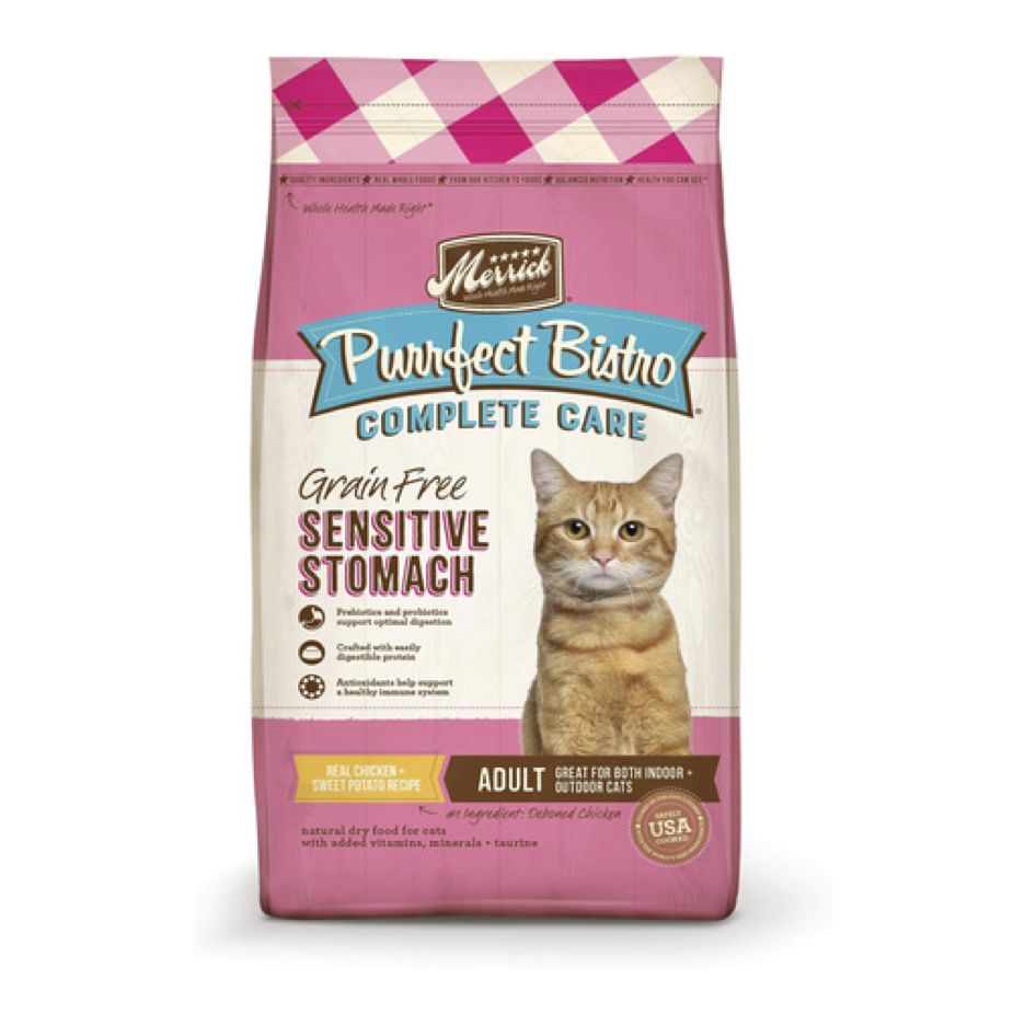 Merrick Purrfect Bistro Grain-Free, Healthy, and Natural Dry Cat Food, Complete Care Sensitive Stomach Recipe