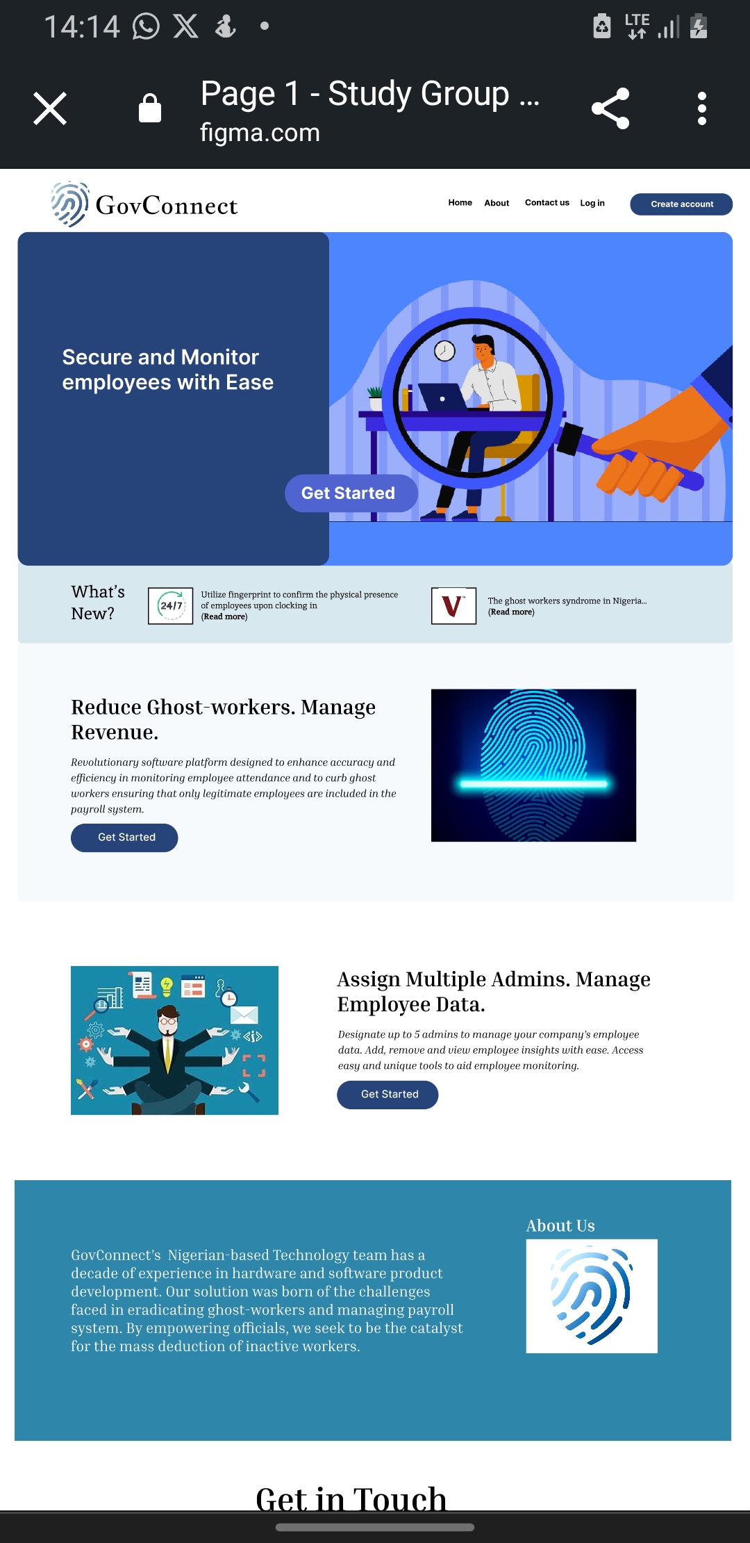 GovConnect landing page