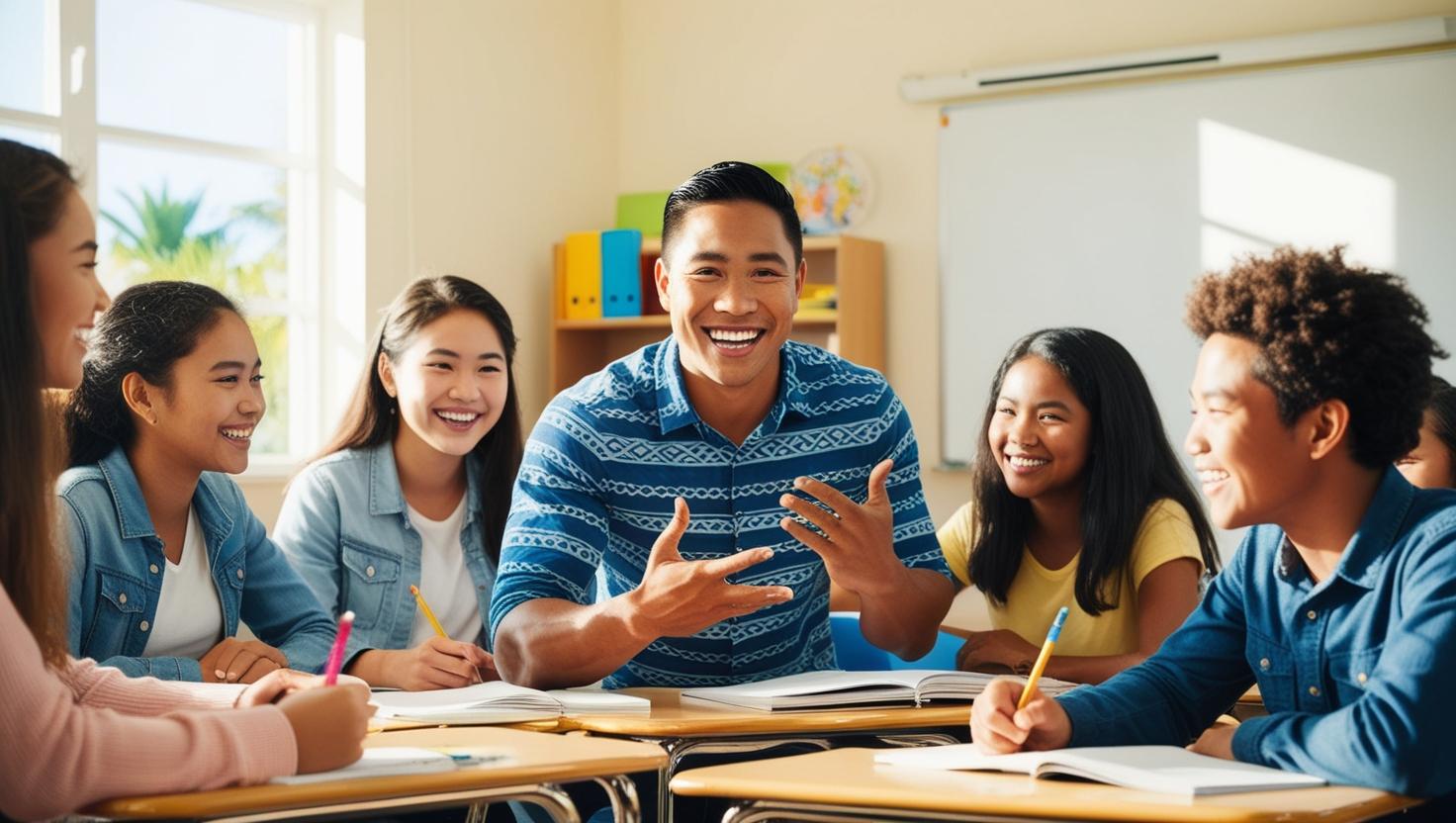 students learning