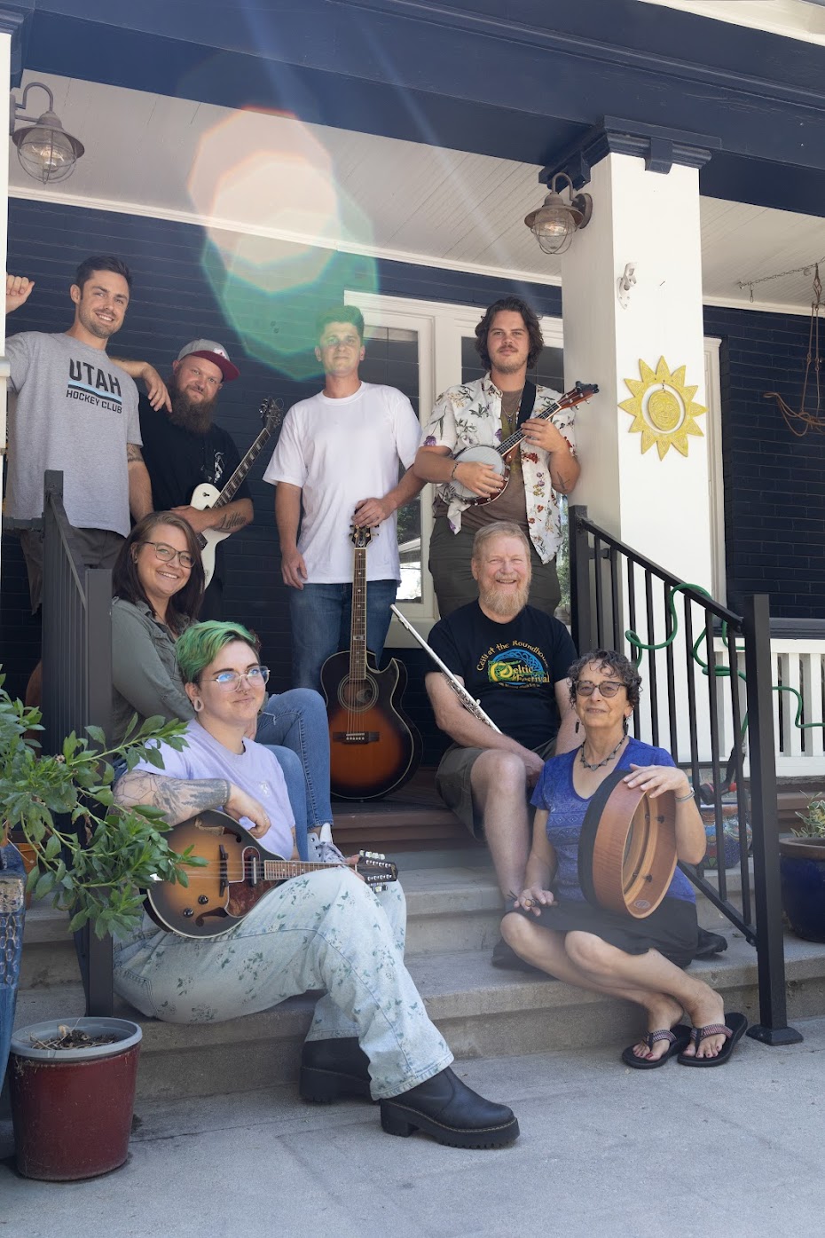 people holding musical instruments