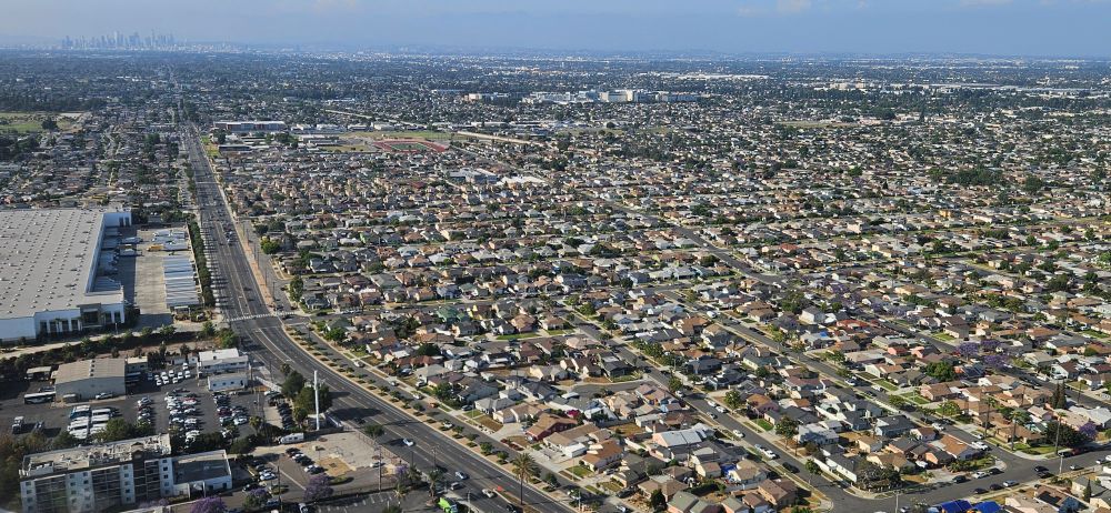 Vast city, resilient spirit, LA as seen from the skies.
