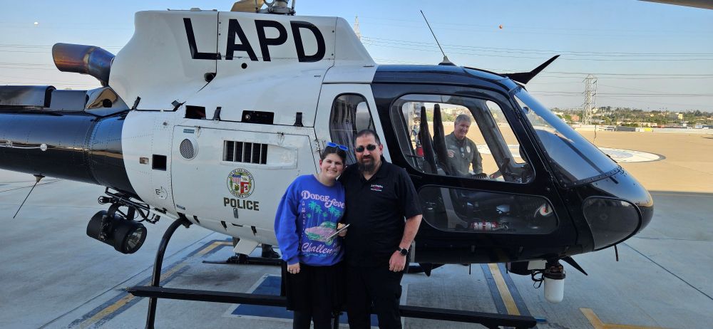 Sharing a moment with the pilots who watch over LA from above.
