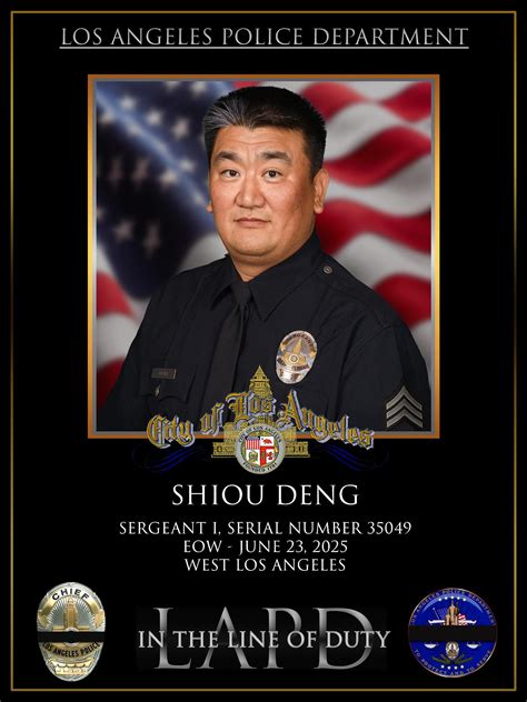 LAPD memorial poster of Sgt. Deng