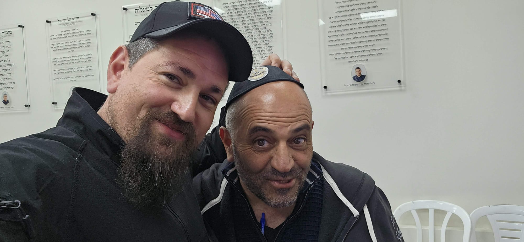 A poignant moment with an officer from the Sderot Police Station who was wounded in the October 7th attack.