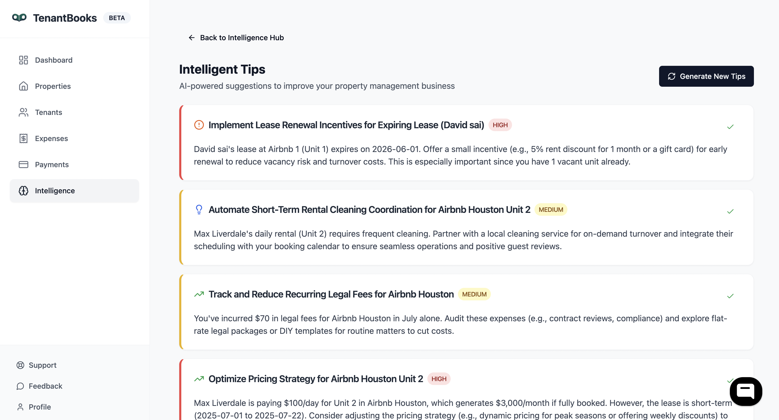 AI-powered suggestions designed to boost your rent business.