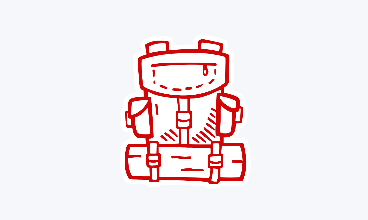 Icon Rucksack mit Schlafmatte als Symbol einer Expedition durch das eigene Business