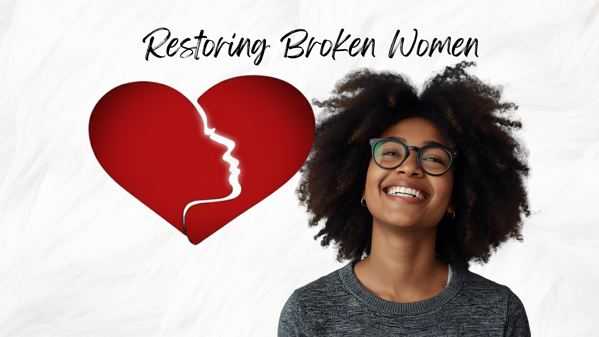 Restoring Broken Women 737 logo featuring a red heart with a silhouette of a woman’s face, alongside a smiling African American woman symbolizing hope, healing, and empowerment.