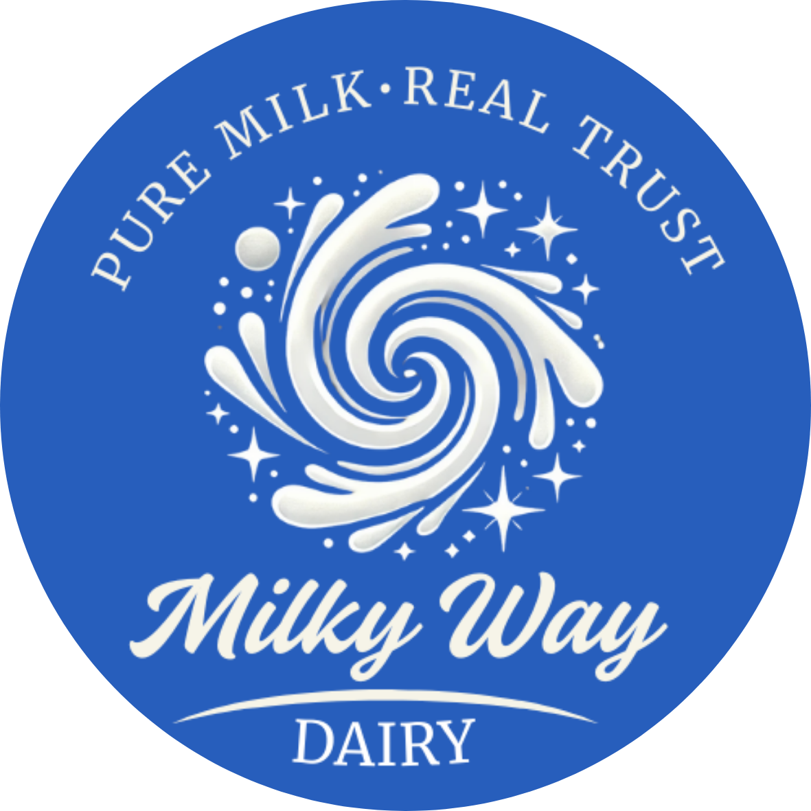 Milky Way Dairy Logo - Pure Milk, Real Trust.  