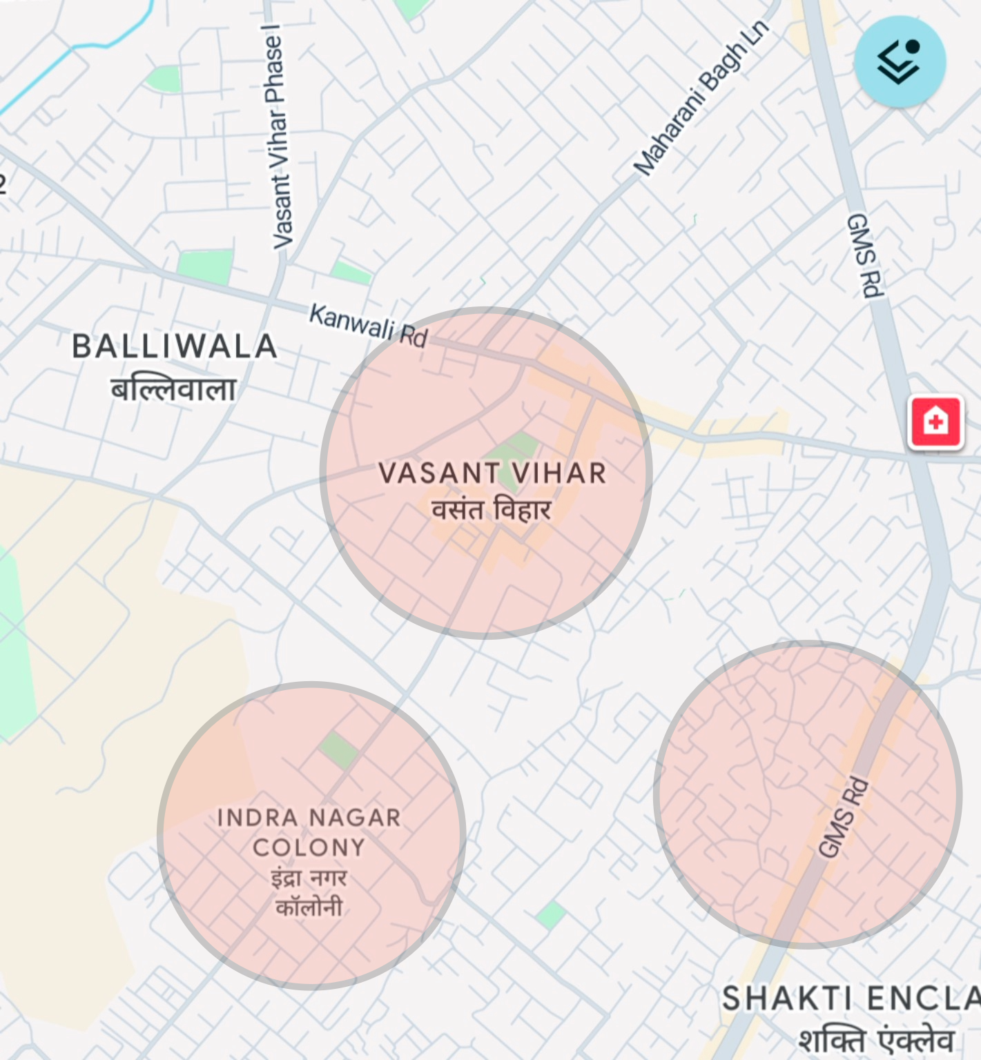 Milky Way Dairy delivery areas in GMS Road and Indira Nagar, Dehradun