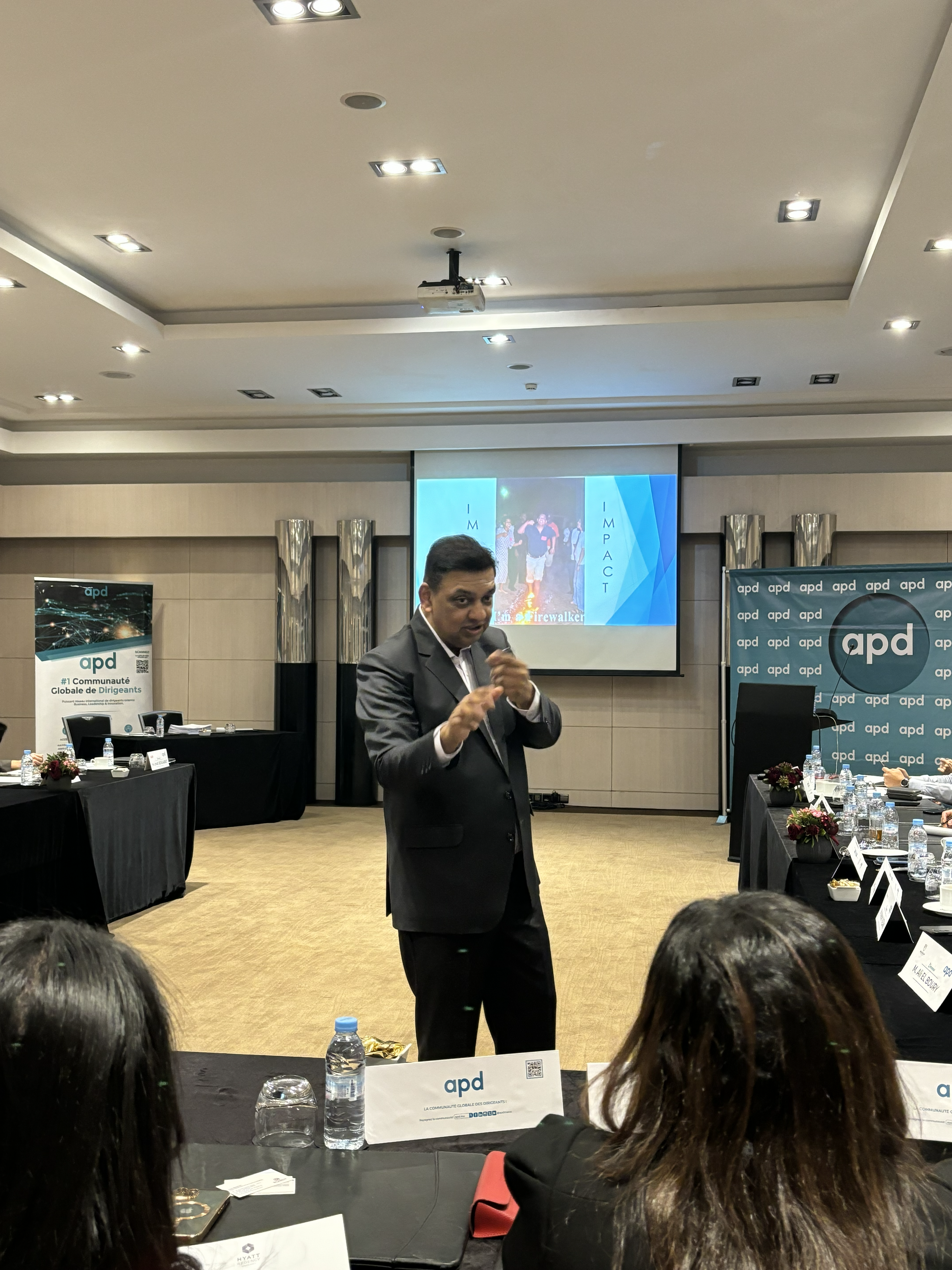 Vijay Mistri delivering leadership masterclass to senior executives in Morocco