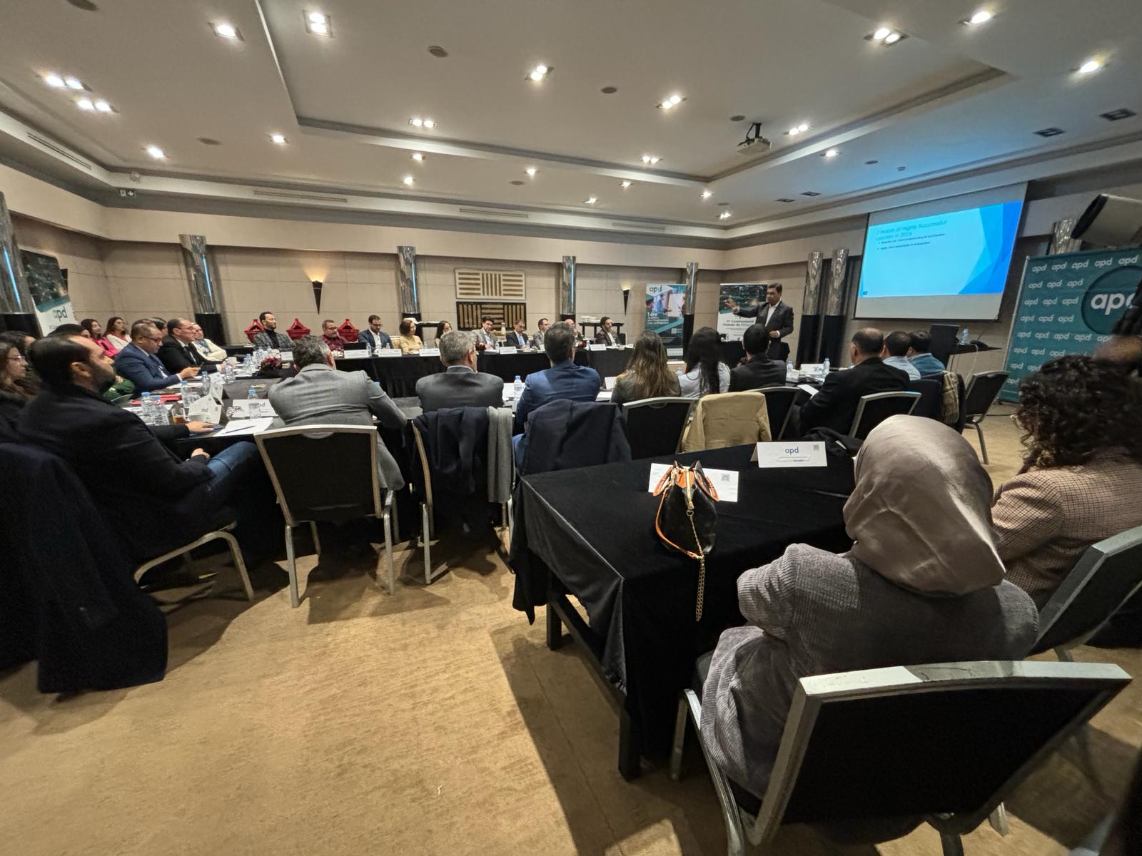 Vijay Mistri - conducting a masterclass for executives in Morocco