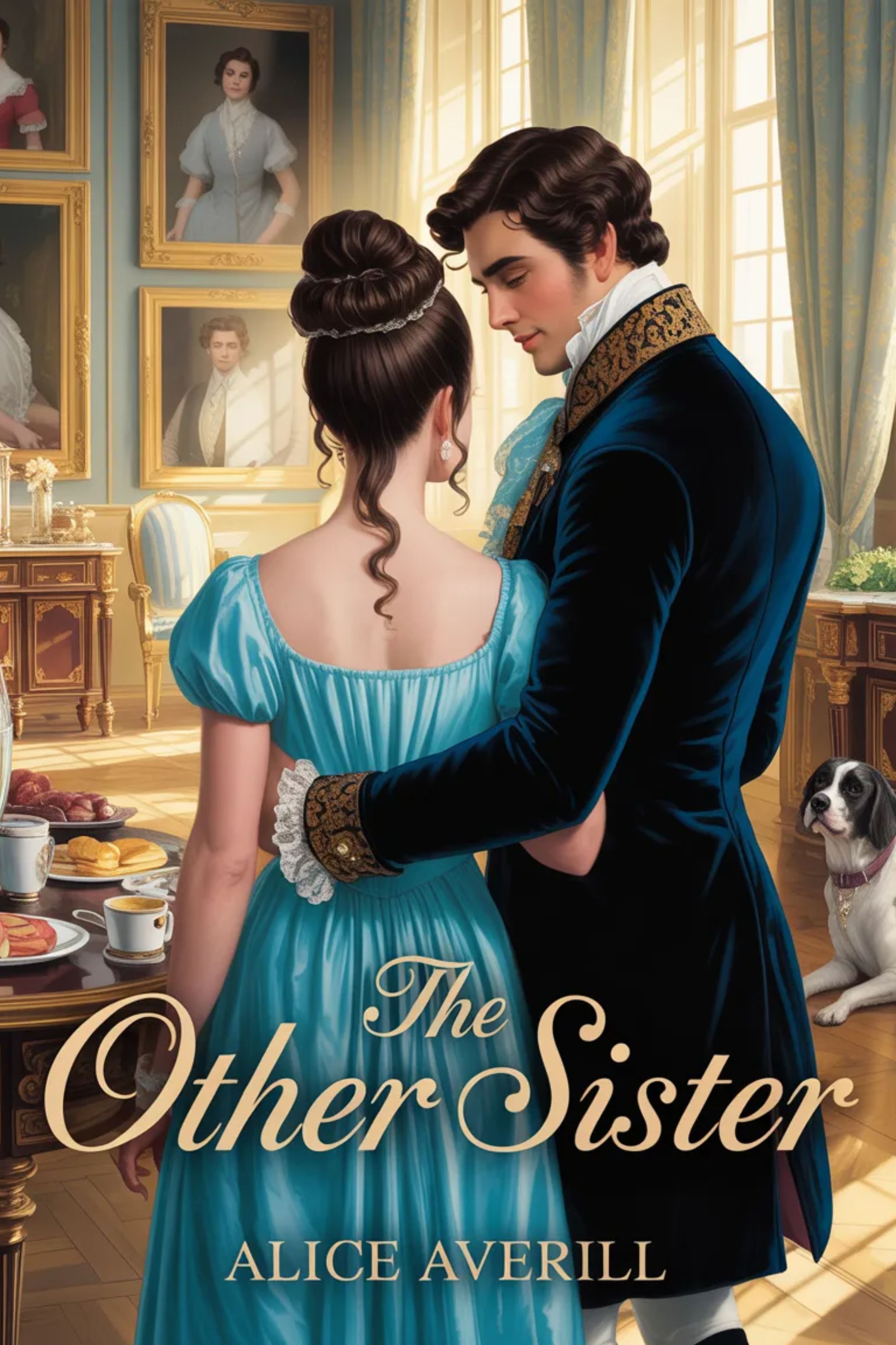 Darcy puts his arm around Elizabeth Bennet.